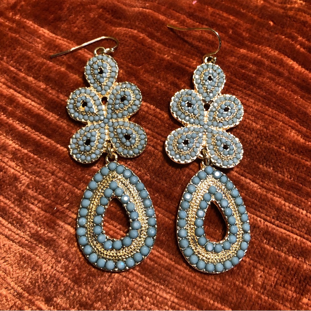 Turquoise Stella and Dot chandelier earrings